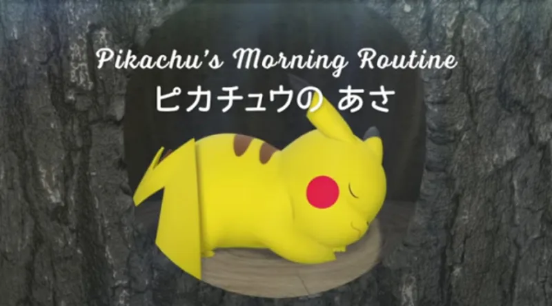 Un court métrage sur la routine matinale de Pikachu diffusé sur YouTube
