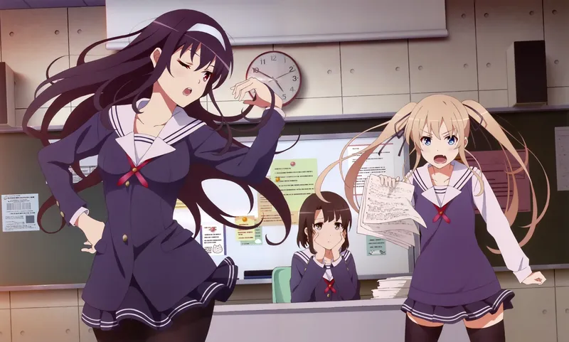 Saekano: How to Raise a Boring Girlfriend est disponible sur Amazon et Crunchyroll