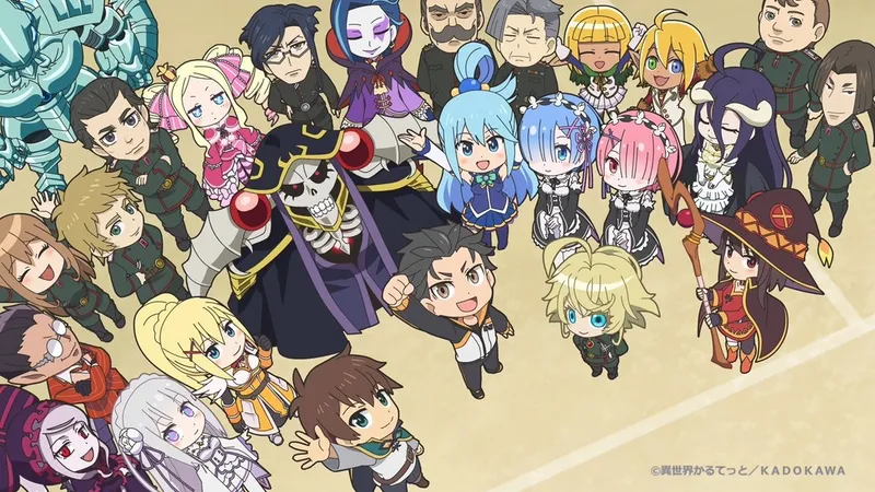 Isekai Quartet est maintenant disponible sur Crunchyroll avec doublage anglais